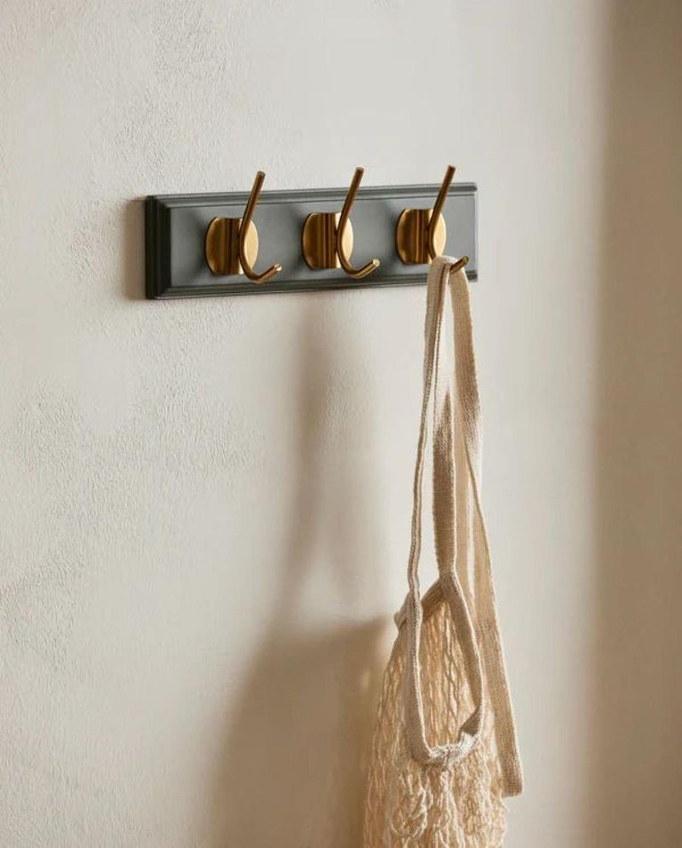 Edgy Grey 3 Hooks Coat Rack (Set of 4)