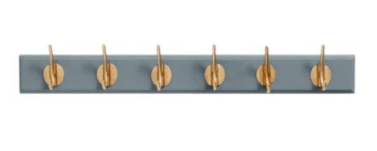 Edgy Grey 6 Hooks Coat Rack (Set of 2)
