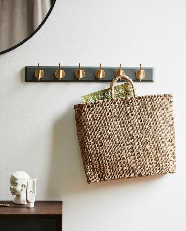 Edgy Grey 8 Hooks Coat Rack (Set of 2)