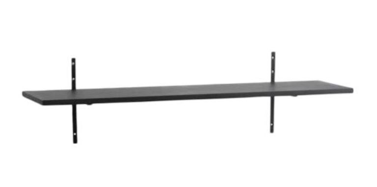 Tano Black Wooden Wall Shelf