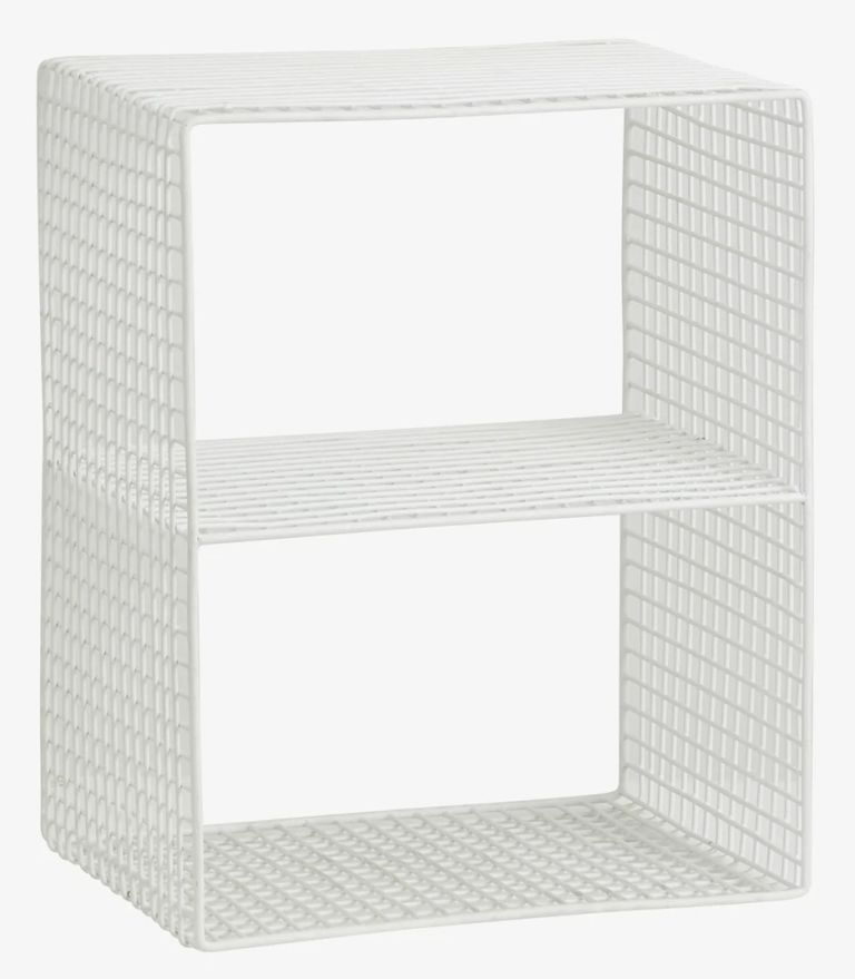 Tuo White Painted Metal Shelf