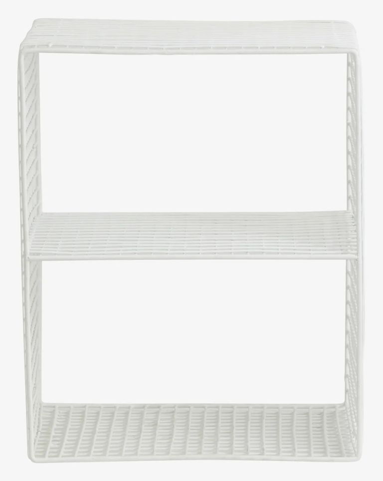 Tuo White Painted Metal Shelf