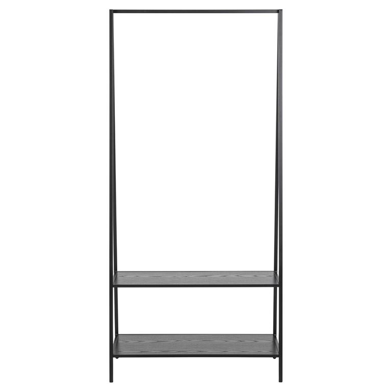 Seaford Clothes Rack - Black Melamine and Metal