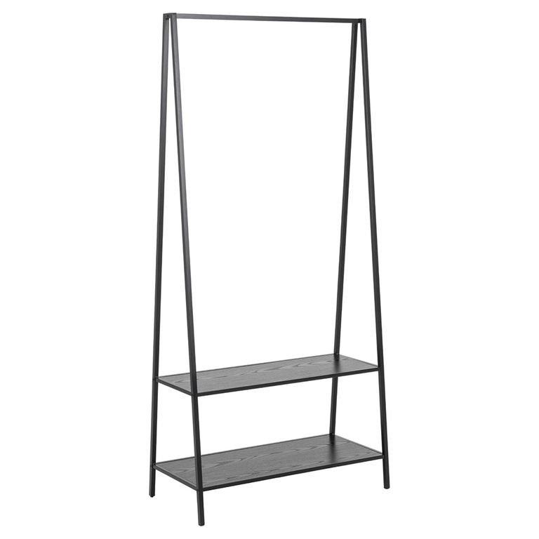 Seaford Clothes Rack - Black Melamine and Metal