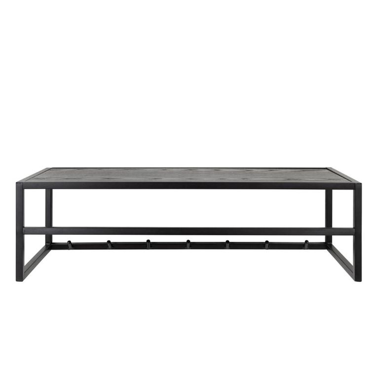 Seaford Clothes Rack - Wall Mounted - Black Metal