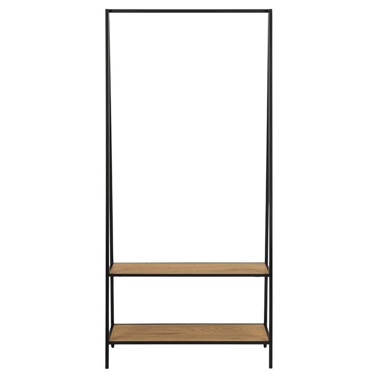 Seaford Clothes Rack - Oak and Black Metal