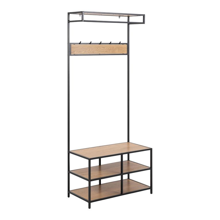 Seaford Clothes Rack - Large - Oak and Black Metal