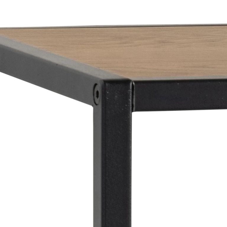 Seaford Clothes Rack - Wall Mounted - Oak and Black Metal