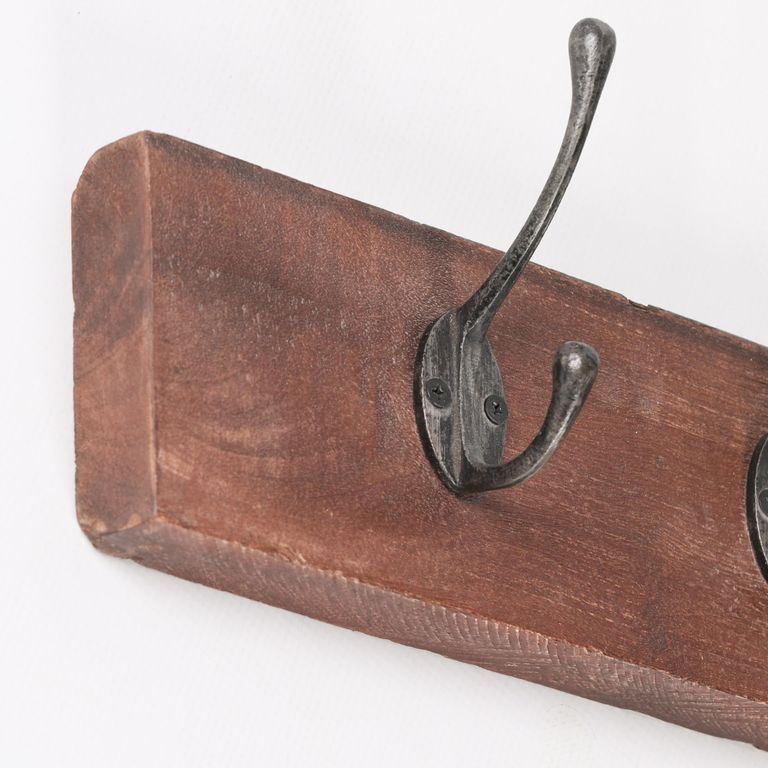 Wooden Coat Rack - 10 Hooks