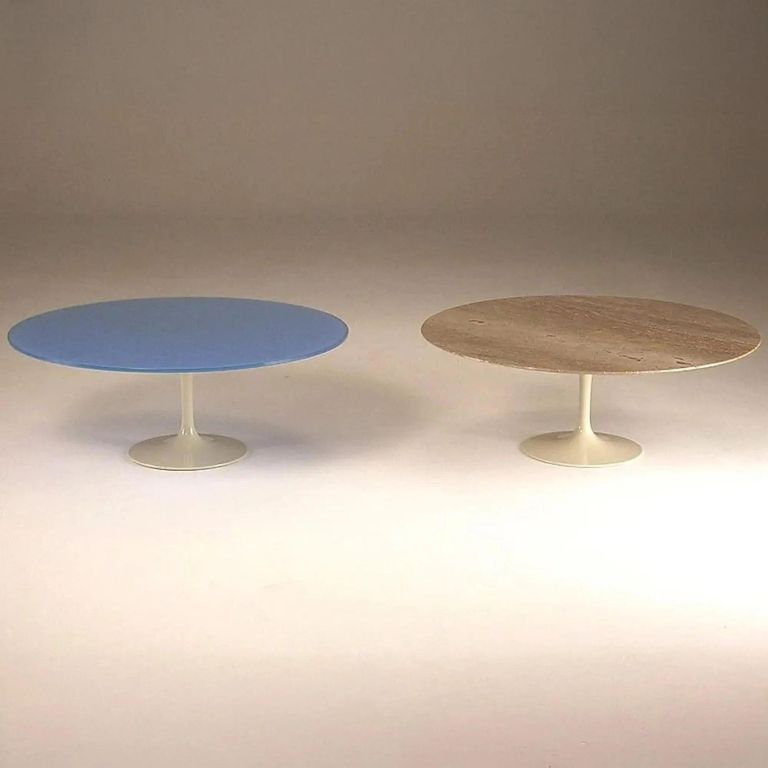 Flute Occasional Table - Marble with Metal Base - Variation Available