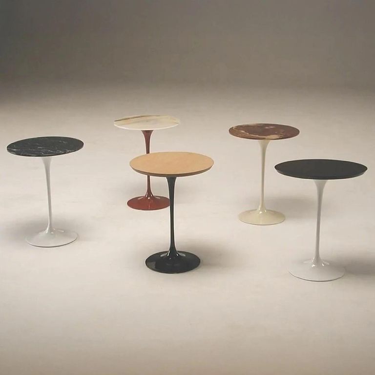 Flute Occasional Table - Marble with Metal Base - Variation Available