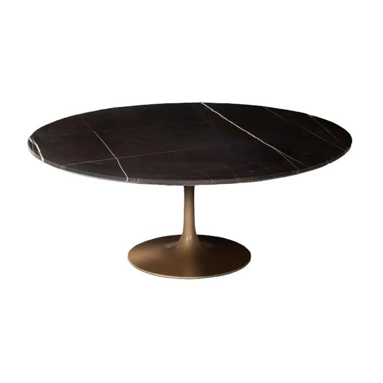 Flute Occasional Table - Marble with Metal Base - Variation Available