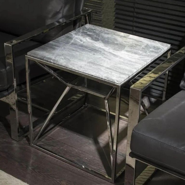 Ginza Occasional Table - Marble and Metal - Variation Available