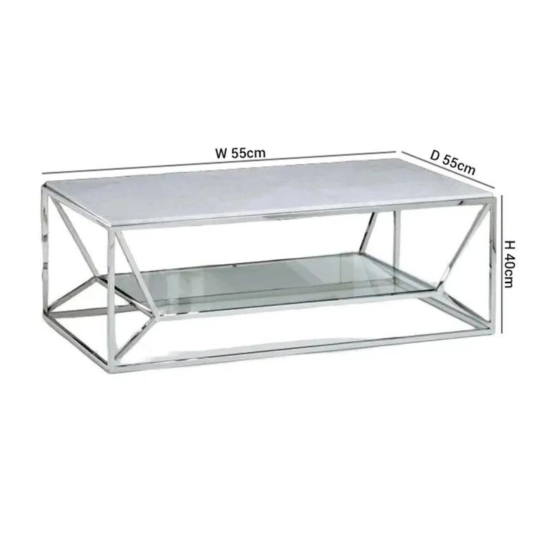 Ginza Occasional Table - Marble and Metal - Variation Available