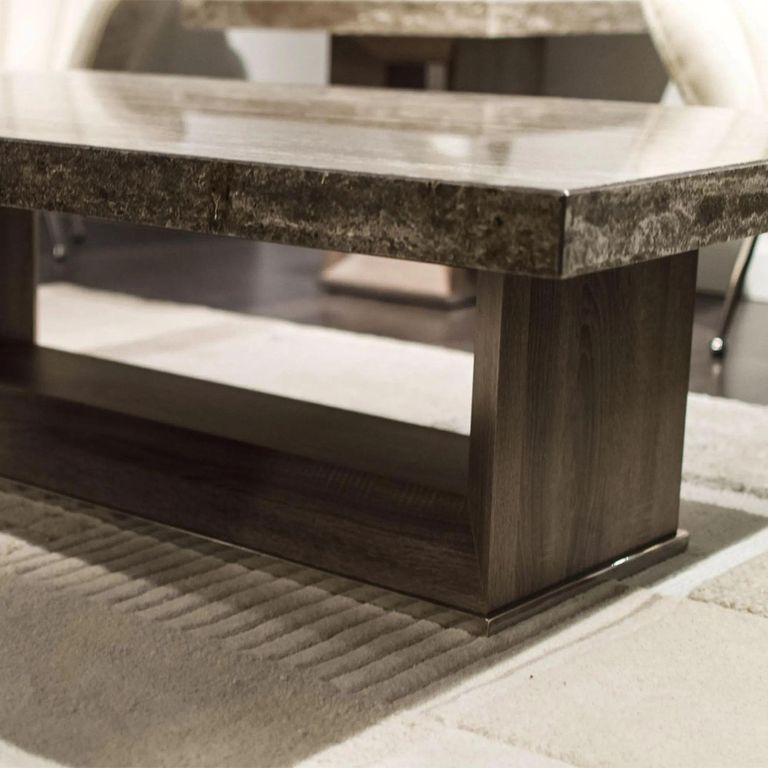 Blade Occasional Table - Marble with Wooden Base - Variation Available