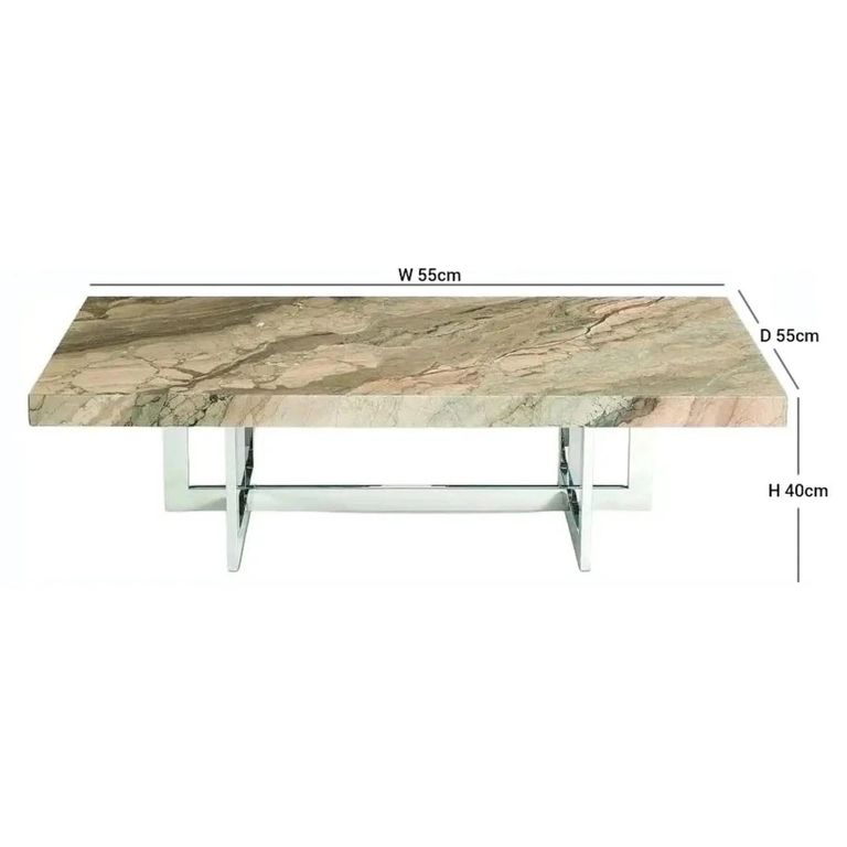 Horizon Occasional Table - Marble with Steel Base - Variation Available