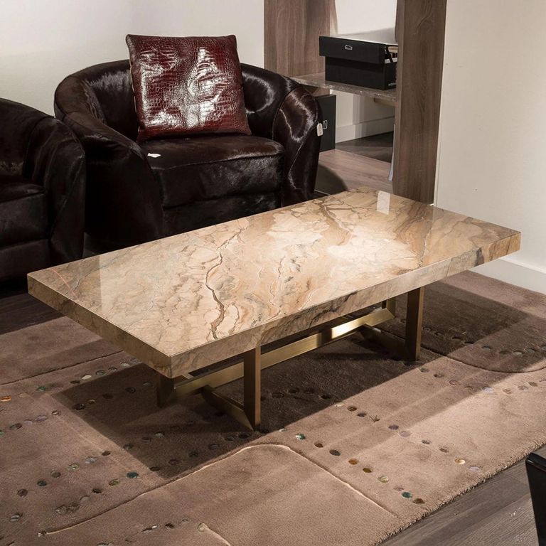Horizon Occasional Table - Marble with Brass Base - Variation Available