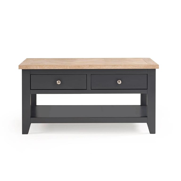 Bordeaux Coffee Table - 2 Drawer - Grey