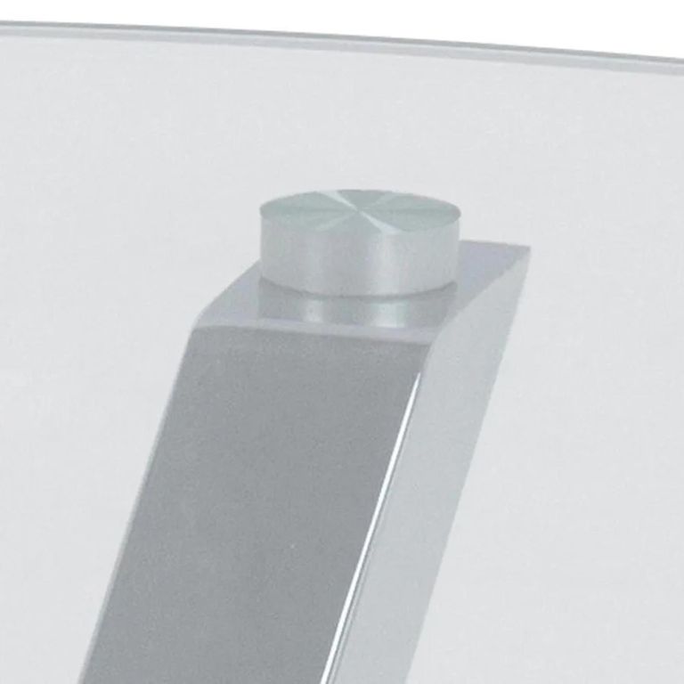 Heaven Round Dining Table - 4 Seater - Round - Glass and Chrome - with Star Legs