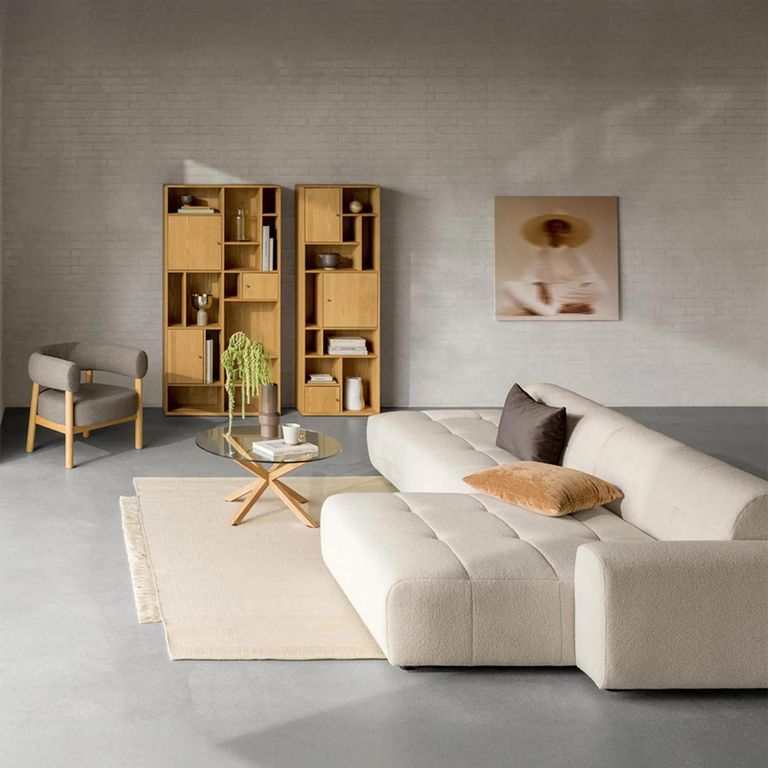 Heaven Round Dining Table - 4 Seater - Round - Glass and Oak - with Star Legs