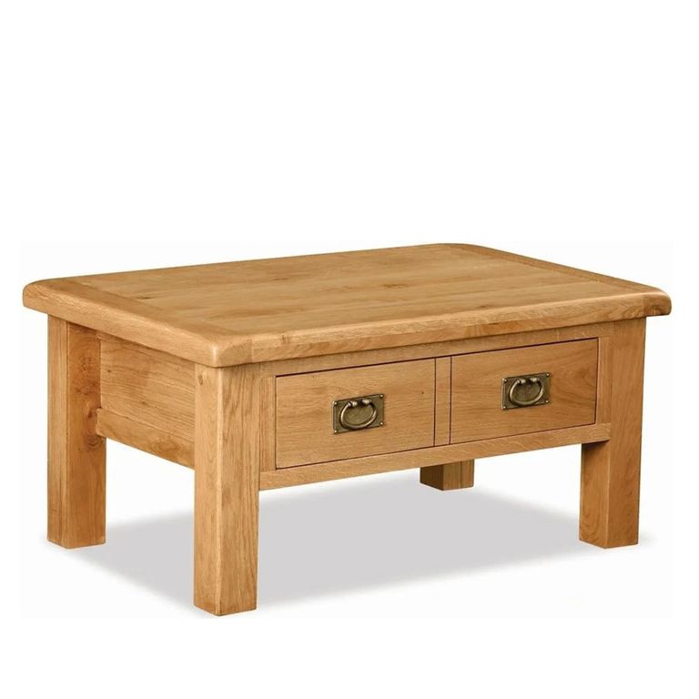 Salisbury Premium Coffee Table - 2 Drawer - Oak