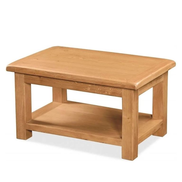 Salisbury Premium Small Coffee Table - with Shelf - Oak