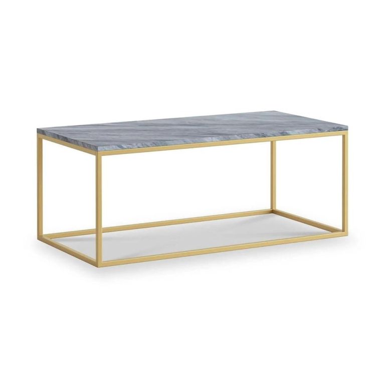 Marmora Coffee Table - Grey Marble & Gold