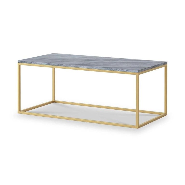 Marmora Coffee Table - Grey Marble & Gold