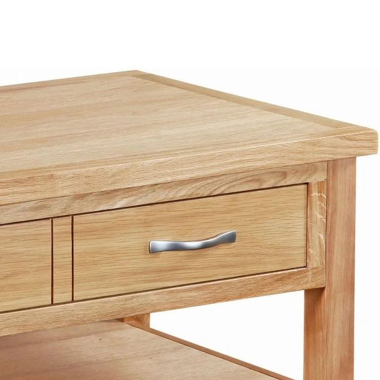 New Trinity Coffee Table - 2 Drawer - Natural Oak