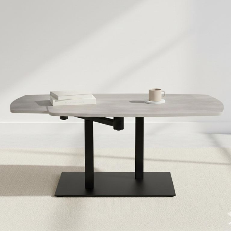 Carballo Coffee Table - Grey Ceramic Swivel