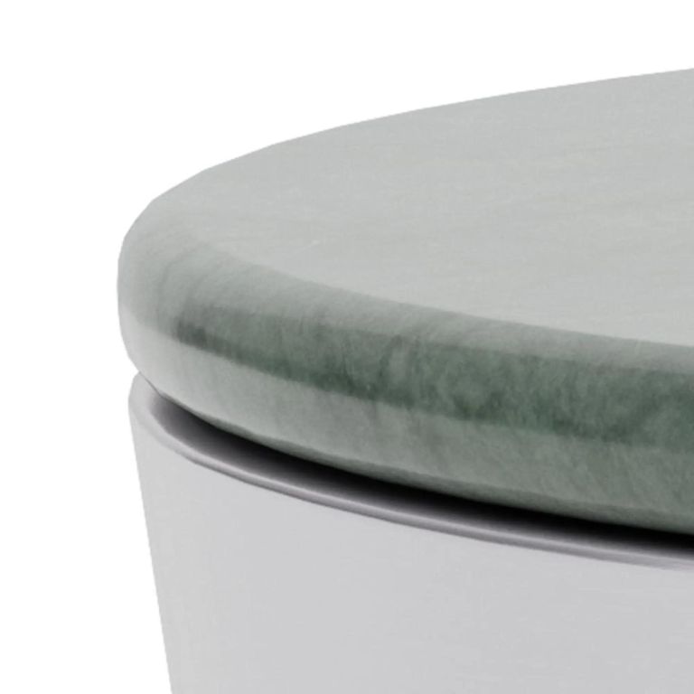 Cangas Coffee Table - Round - Green Marble Top - Large