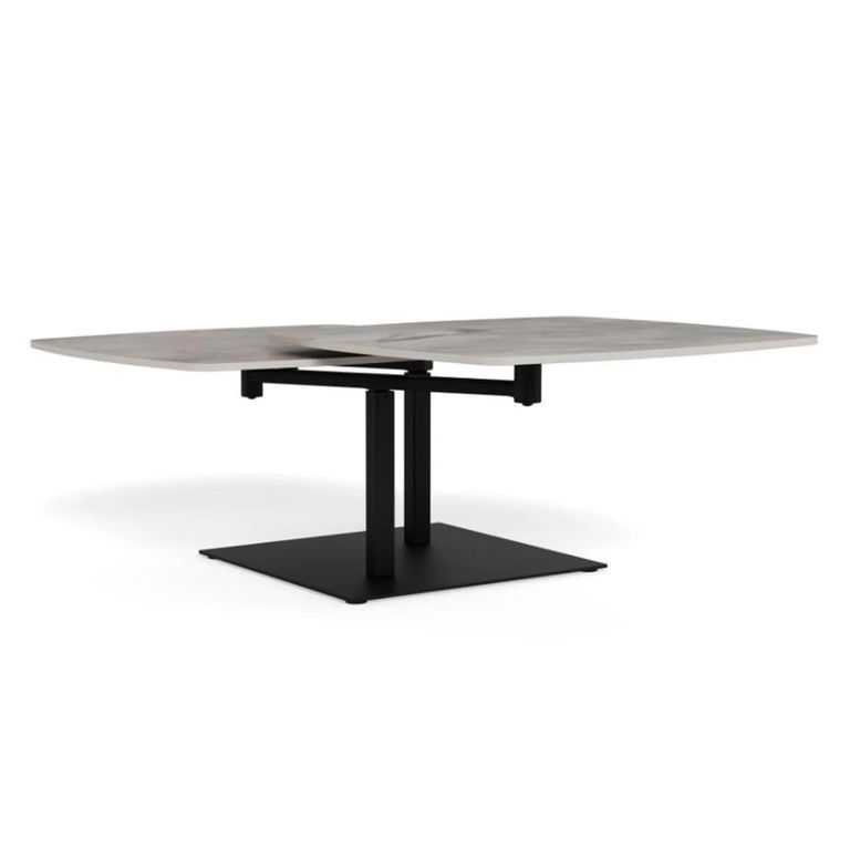 Carballo Coffee Table - Grey Ceramic Swivel
