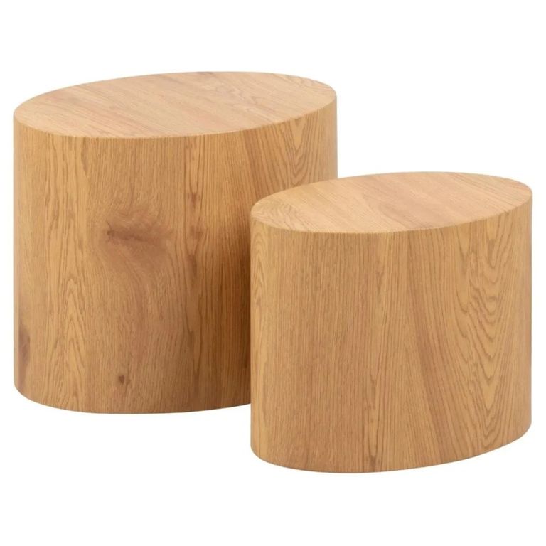 Mice Coffee Table - Set of 2 - Oak Oval