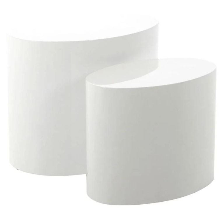 Mice Coffee Table - Set of 2 - White Gloss Oval
