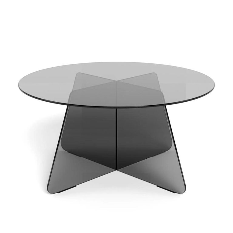 Samos Coffee Table - Round - Smoked Glass