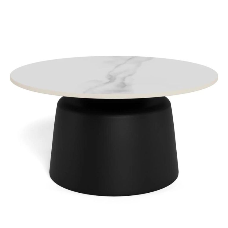 Santorini Coffee Table - Round - White Ceramic