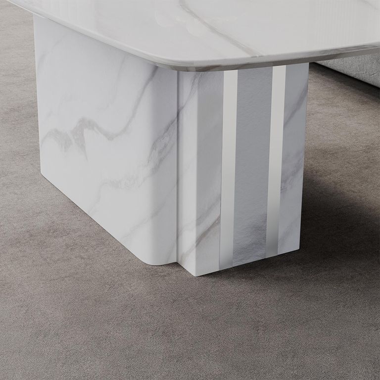 Antonio White Marble Coffee Table