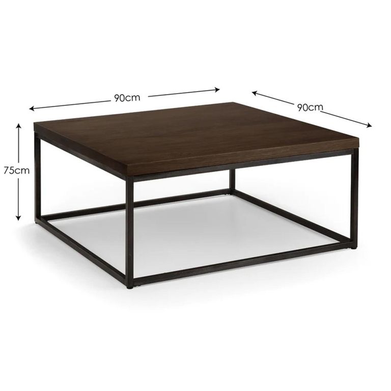 Brooklyn Coffee Table - 90cm - Square - Dark Oak