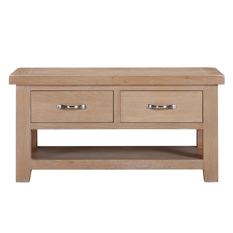 Wilmont Coffee Table - 2 Drawer - Oak