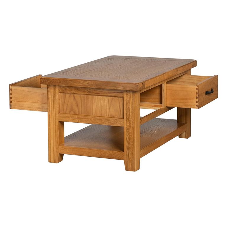 Somer Coffee Table - 2 Drawer - Oak
