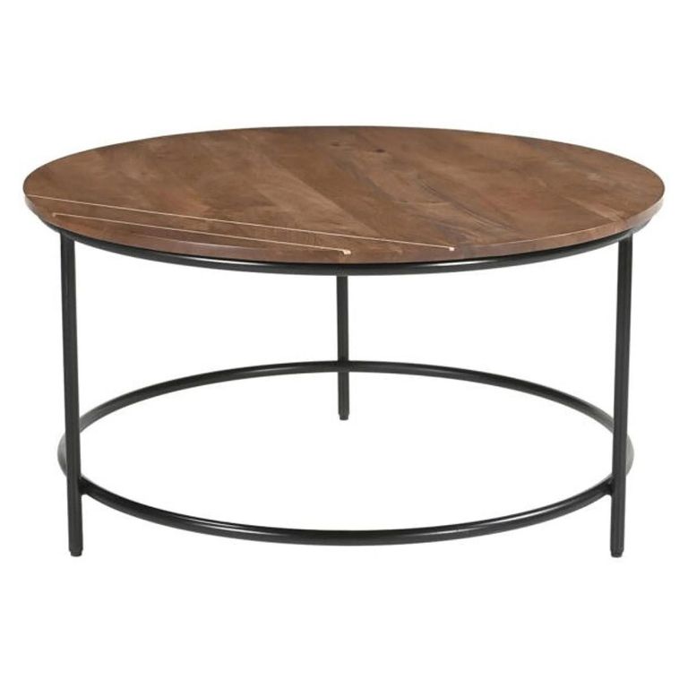 Buxton Coffee Table - Round - Brown Mango Wood