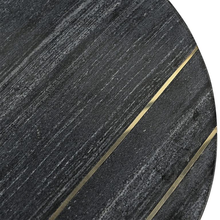 Buxton Coffee Table - Round - Grey Marble