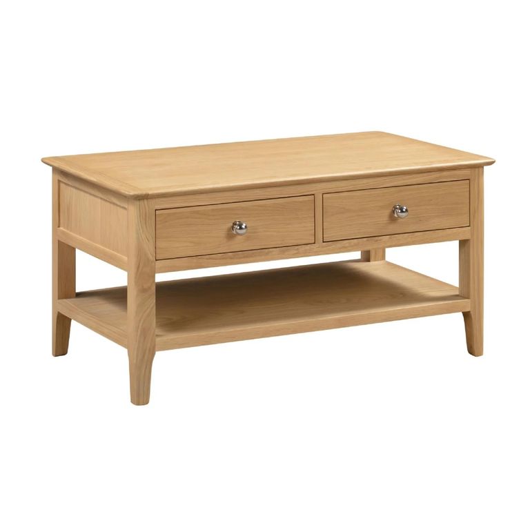 Cotswold Coffee Table - 2 Drawer - Oak