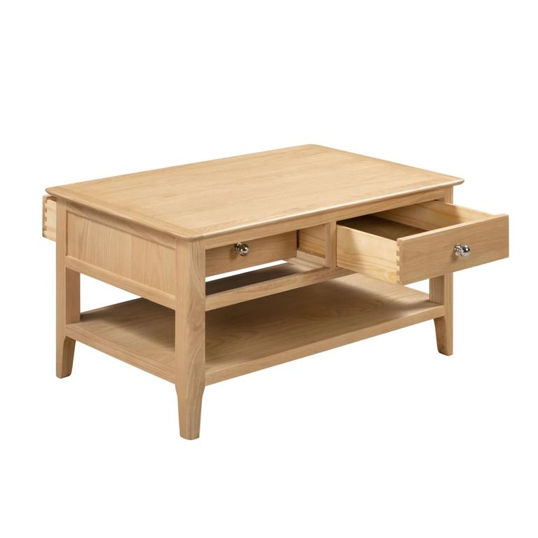 Cotswold Coffee Table - 2 Drawer - Oak