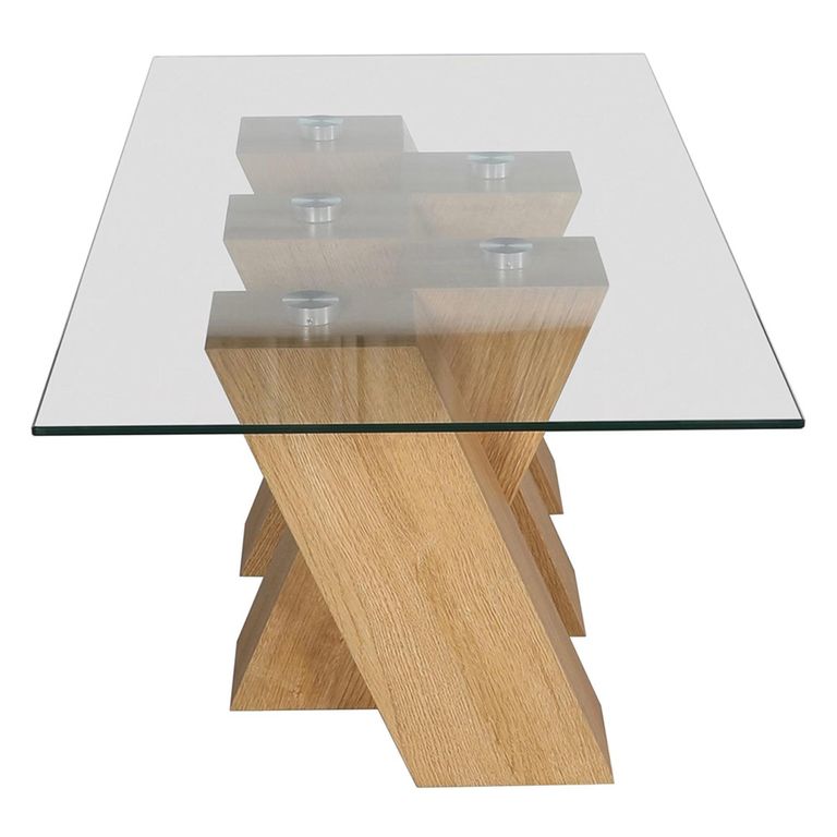 Newton Coffee Table - Glass and Oak