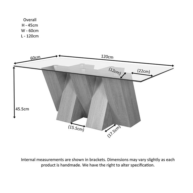 Newton Coffee Table - Smoked Glass and Oak
