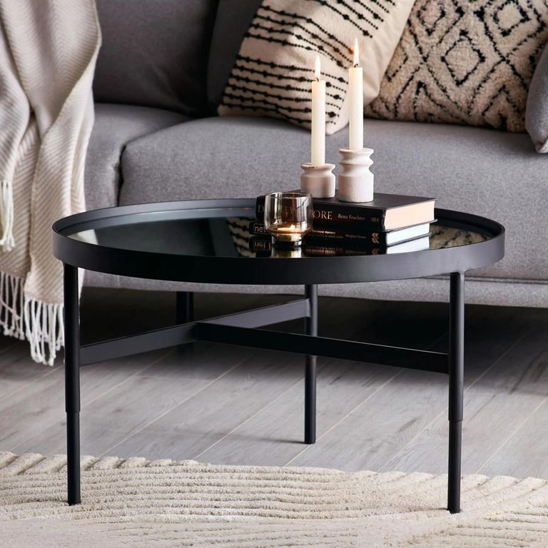 Franki Coffee Table - 70cm - Round - Black Metal