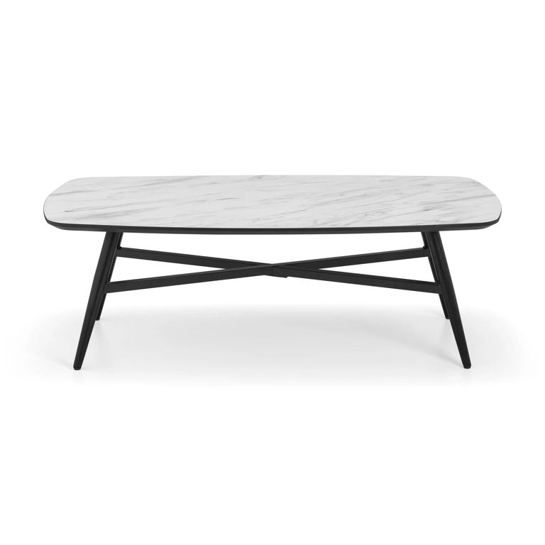 Caruso Coffee Table - 130cm - White Marble Effect
