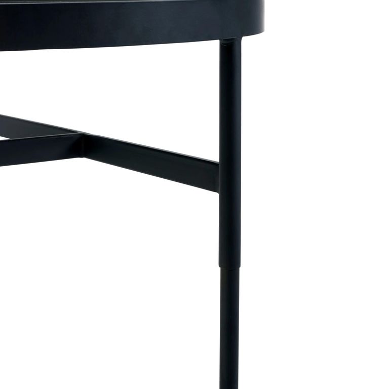 Franki Coffee Table - 70cm - Round - Black Metal