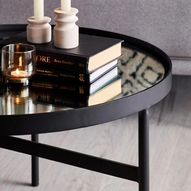 Franki Coffee Table - 70cm - Round - Black Metal